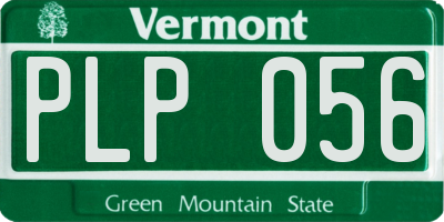 VT license plate PLP056