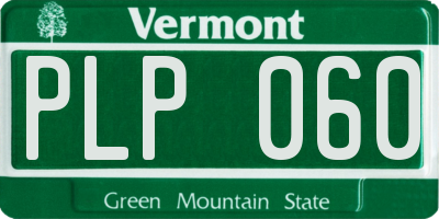 VT license plate PLP060
