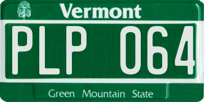 VT license plate PLP064