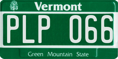 VT license plate PLP066