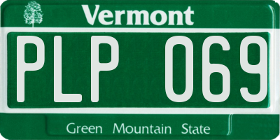 VT license plate PLP069