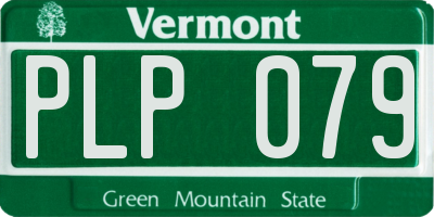 VT license plate PLP079