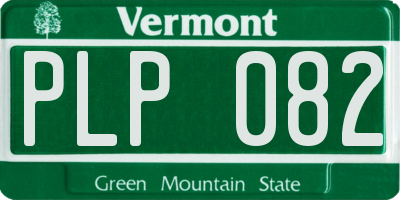 VT license plate PLP082