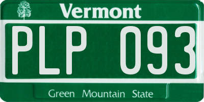 VT license plate PLP093
