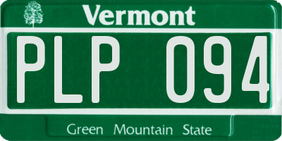 VT license plate PLP094