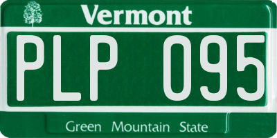 VT license plate PLP095