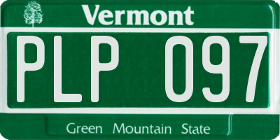 VT license plate PLP097
