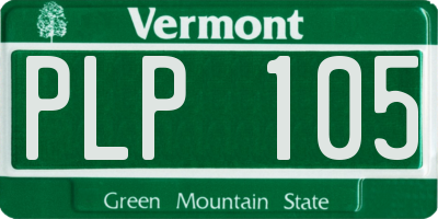 VT license plate PLP105