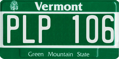 VT license plate PLP106