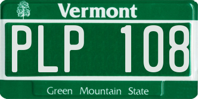 VT license plate PLP108