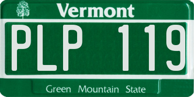 VT license plate PLP119