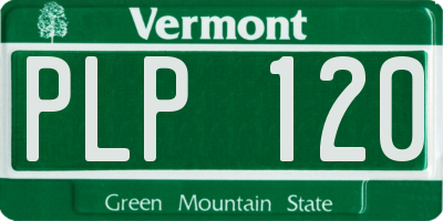 VT license plate PLP120