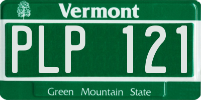 VT license plate PLP121
