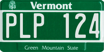 VT license plate PLP124
