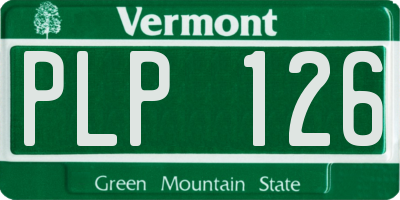 VT license plate PLP126