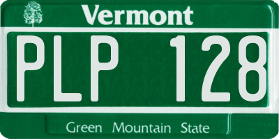 VT license plate PLP128