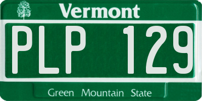VT license plate PLP129