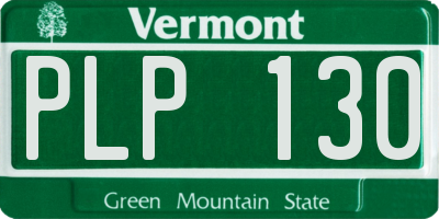 VT license plate PLP130