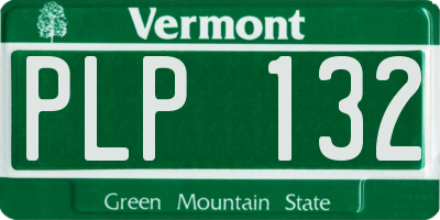 VT license plate PLP132