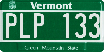 VT license plate PLP133