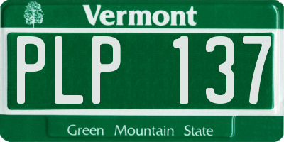 VT license plate PLP137