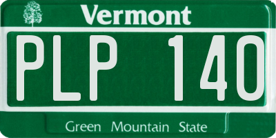 VT license plate PLP140