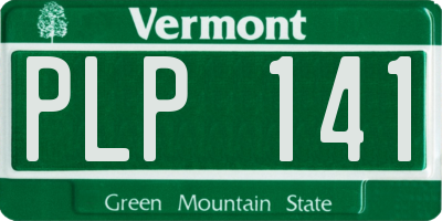 VT license plate PLP141