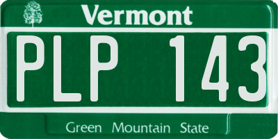 VT license plate PLP143