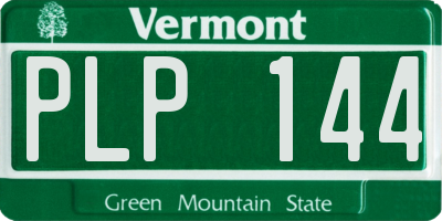 VT license plate PLP144