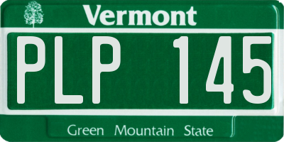VT license plate PLP145