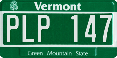 VT license plate PLP147