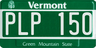VT license plate PLP150