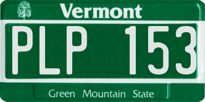 VT license plate PLP153