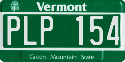 VT license plate PLP154