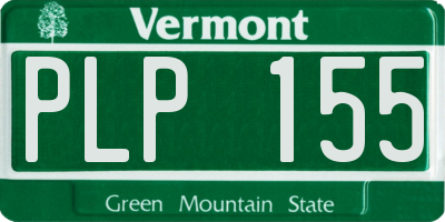 VT license plate PLP155