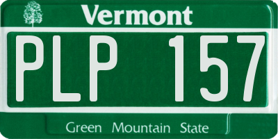 VT license plate PLP157