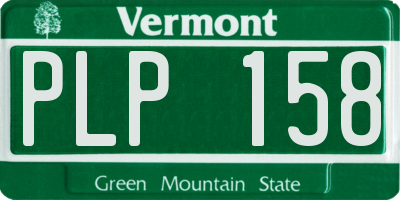 VT license plate PLP158