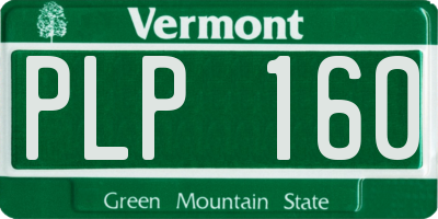 VT license plate PLP160
