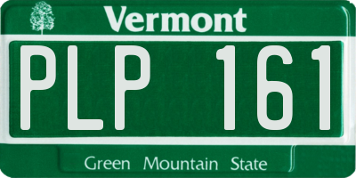 VT license plate PLP161