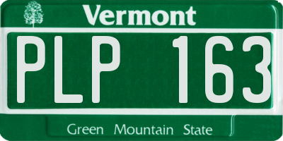 VT license plate PLP163
