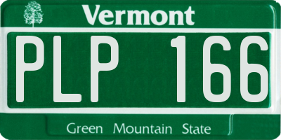 VT license plate PLP166