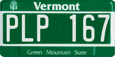 VT license plate PLP167