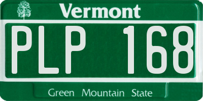 VT license plate PLP168