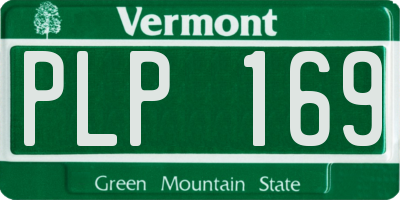 VT license plate PLP169