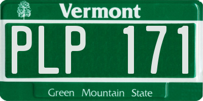 VT license plate PLP171