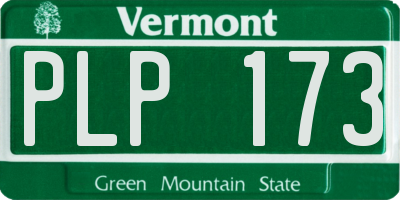 VT license plate PLP173