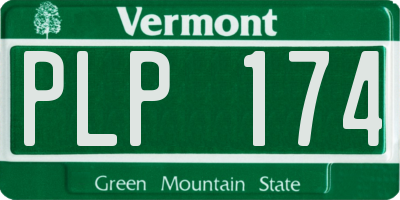 VT license plate PLP174