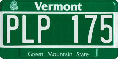 VT license plate PLP175