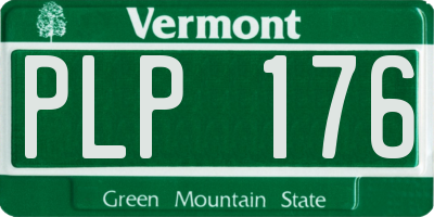 VT license plate PLP176