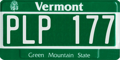 VT license plate PLP177